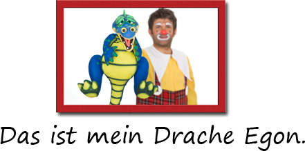 Bauchredner mit Drache Egon
